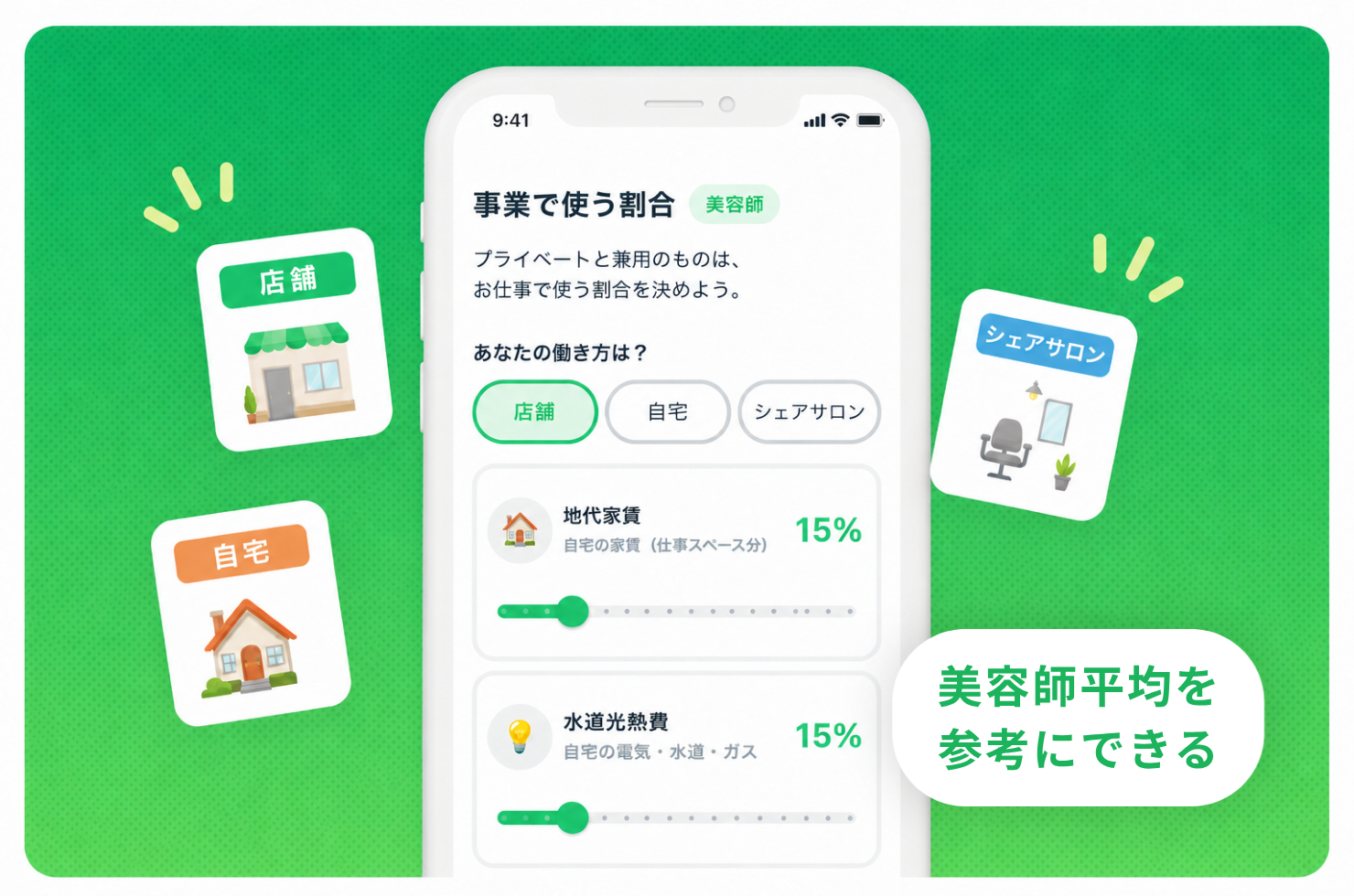 働き方に合わせて経費を算出